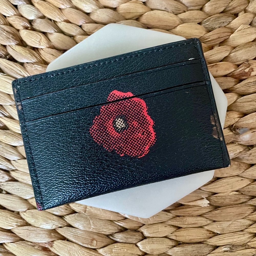 Coach Floral Print Card Case - Picture 3 of 6